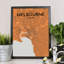 Melbourne City Map 1 Piece Wall Art-166252789