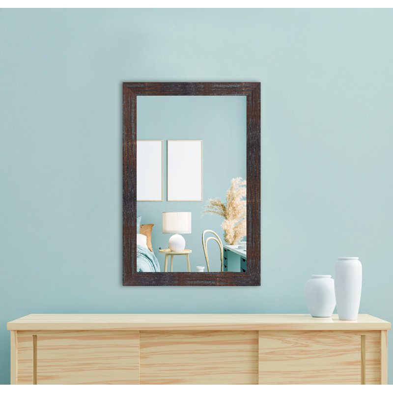 Miroir décoratif, Laiton acier industriel, 33 po x 50 po