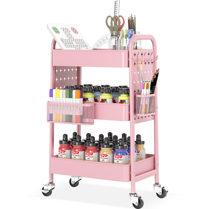 Chariot utilitaire double bricolage DIY, Rose