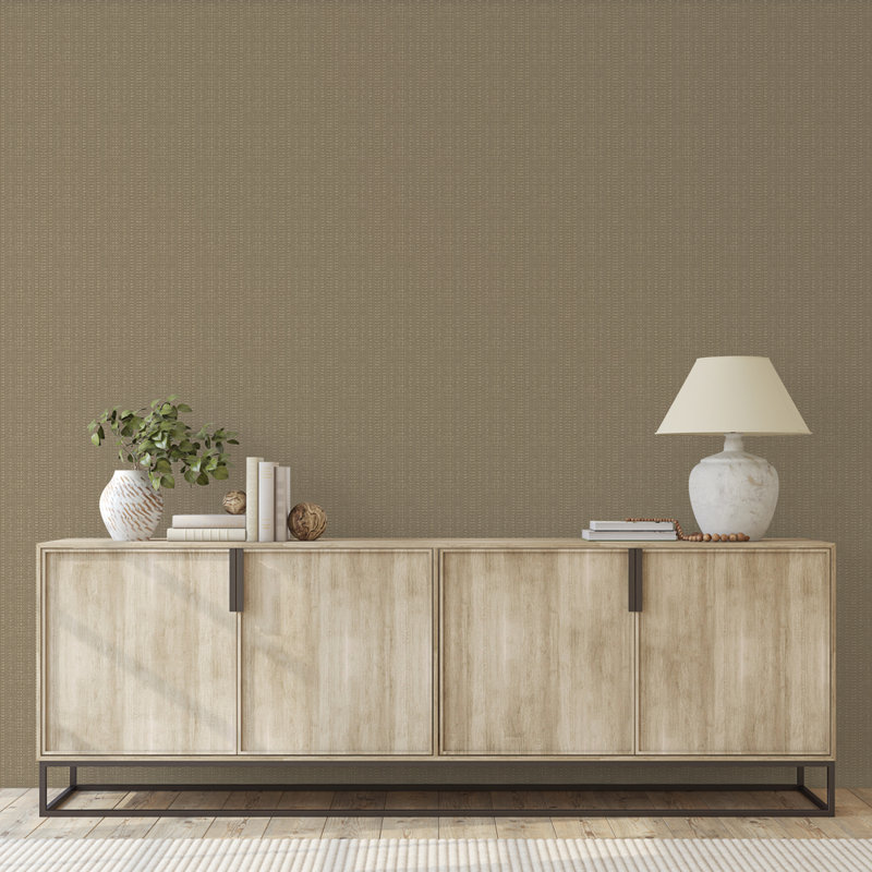 Inkera 16.5' L x 20.5" W Textured Peel and Stick Wallpaper Roll, Macadamia