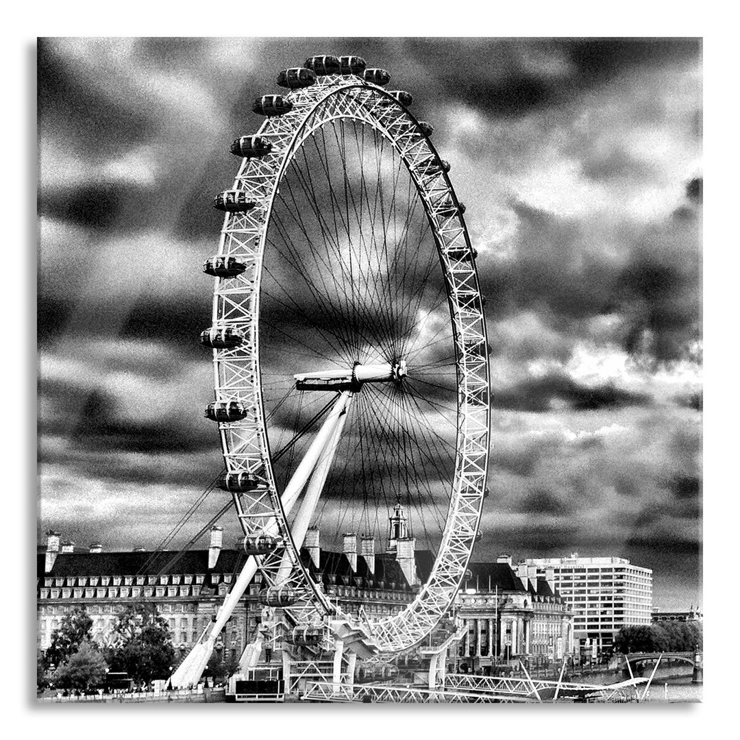 Glasbild Riesenrad, London Eye