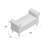 Carreras 45" Rolled Arm Upholstered Backless Bench with Turned Legs-70948140