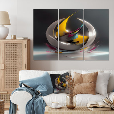 Ensemble de salon Visionary Divine Dance 3D Wave Sphere - Abstract Fractal Wall
