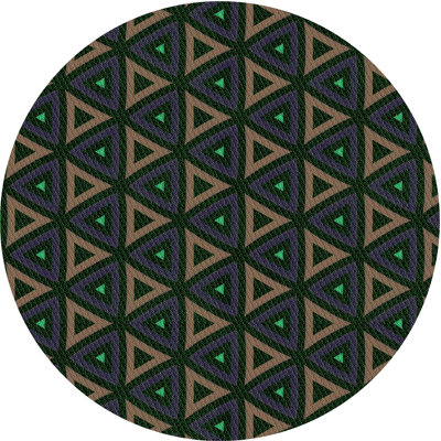 Tapis géométrique en laine vert