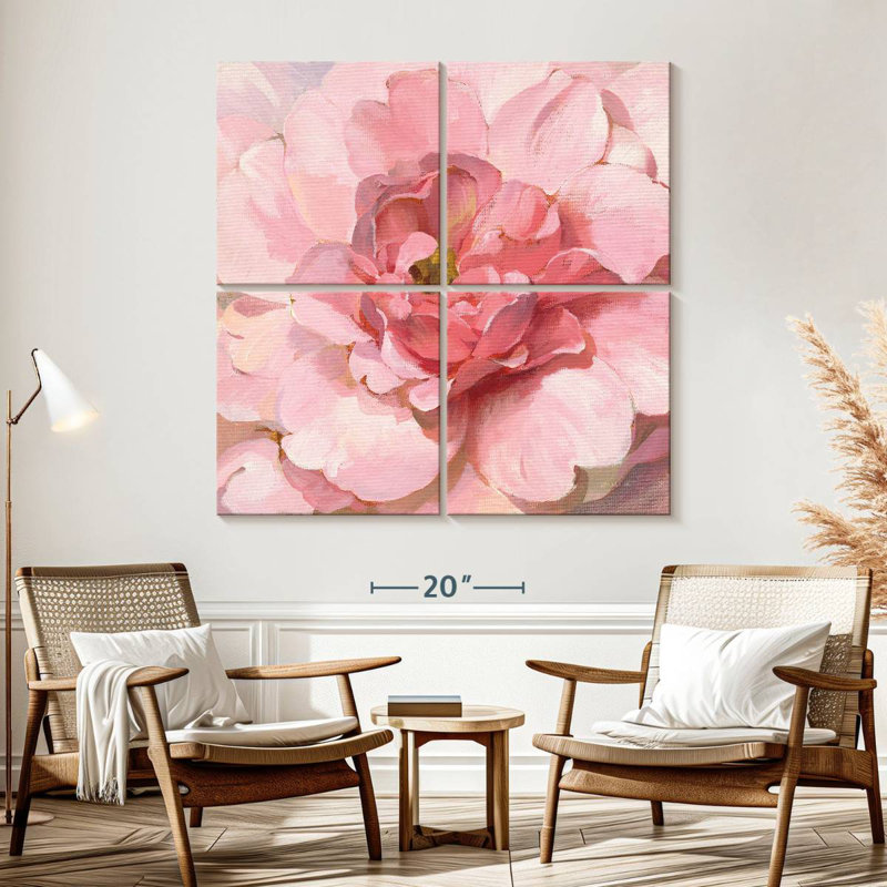 Pivoine Harnek Blush, H 57 po x l 57 po