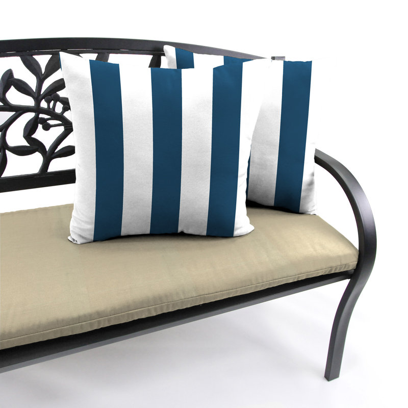 16" x 16" Outdoor Throw Pillow, Blue Stripes