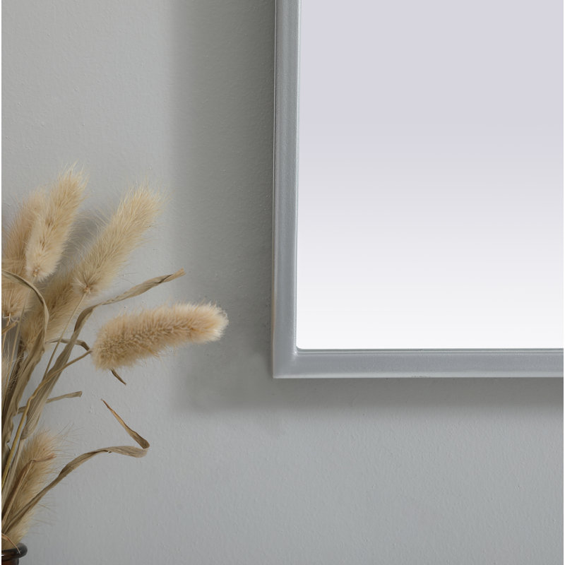 Sabine Metal Arch Wall Mirror, Silver, 30" x 24"