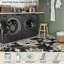 Tapis floral lavable pour salon