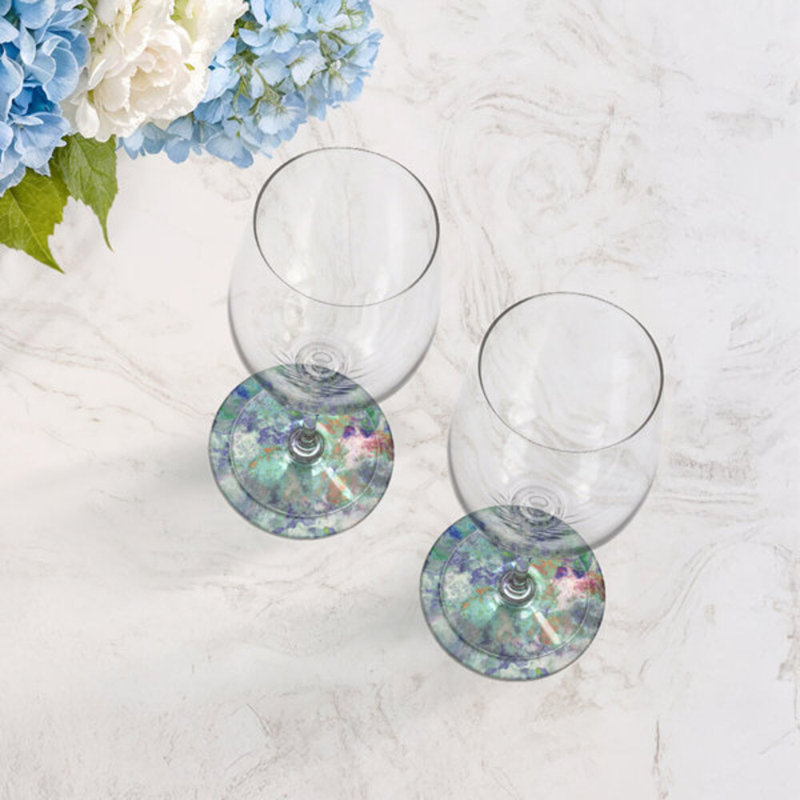 Sous-verres impressionnistes printaniers en cuir Vegan, Printemps