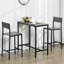Ensemble de 3 tables de bar et chaises, ensemble de table de salle à manger industriel pour 2 personnes, table de cuisine à hauteur de comptoir