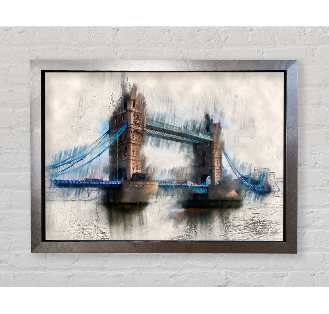 Tower Bridge Aquarell - Einzelner Bilderrahmen Kunstdrucke