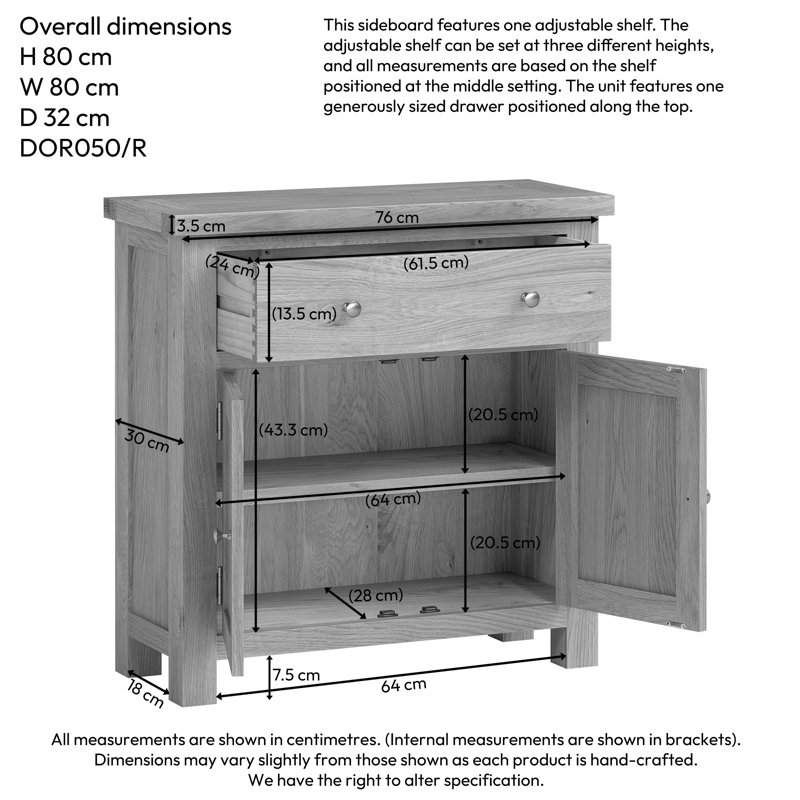 Dover 80cm Sideboard