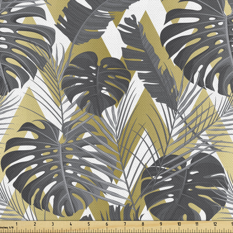 Tissu feuille Monstera, l 58 po x L 180 po