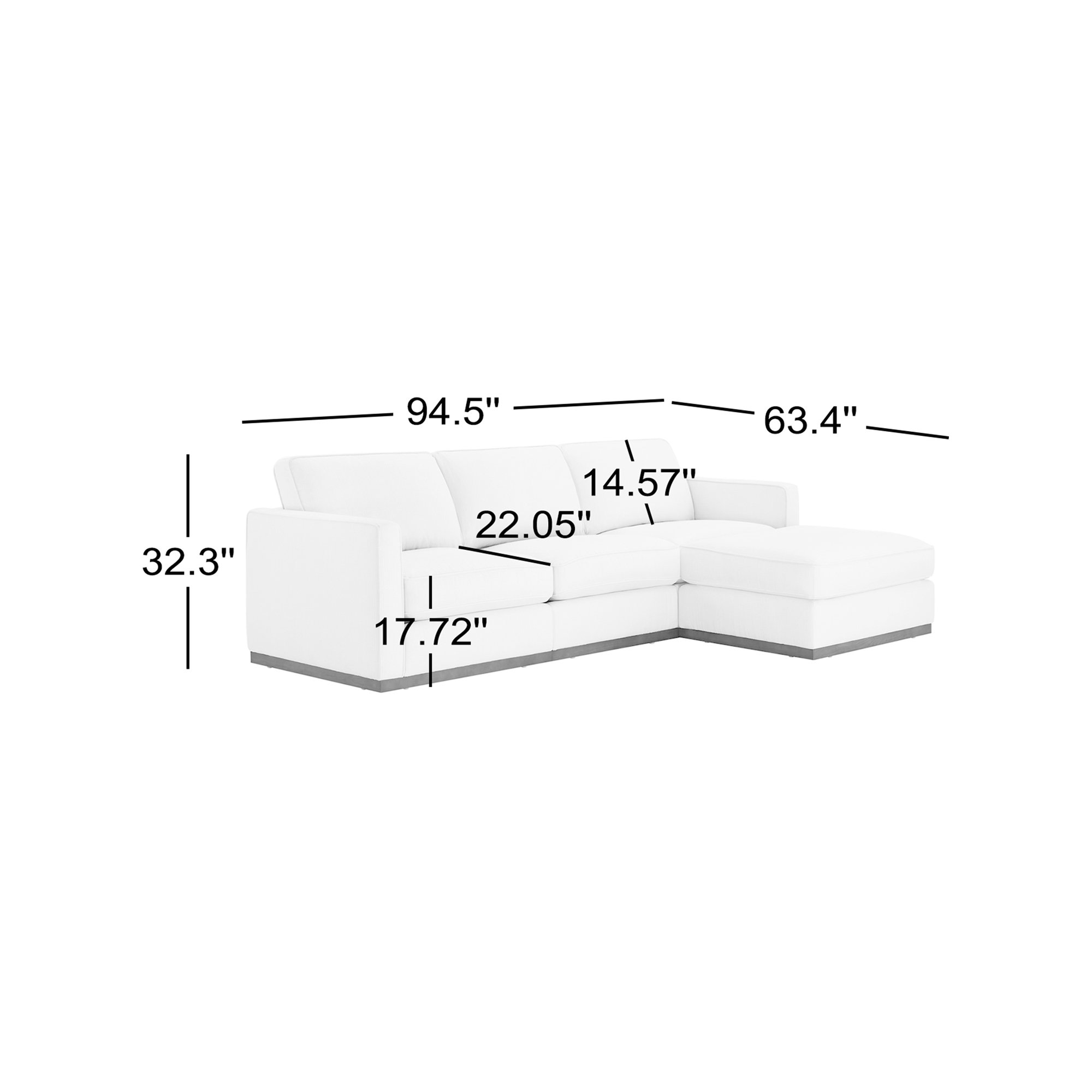 Bobbi 4- Piece Modular Upholstered Sectional Sofa
