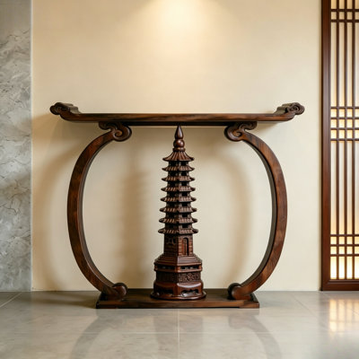 Modern-style solid wood console table