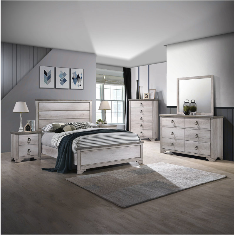 Commode 6 tiroirs style vieilli 1Pc