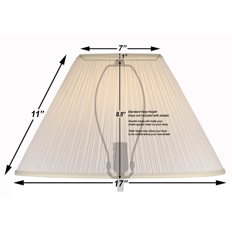 12 in. H x 17 in. W Linen Empire Lamp Shade, 11" H x 17" W, Off White