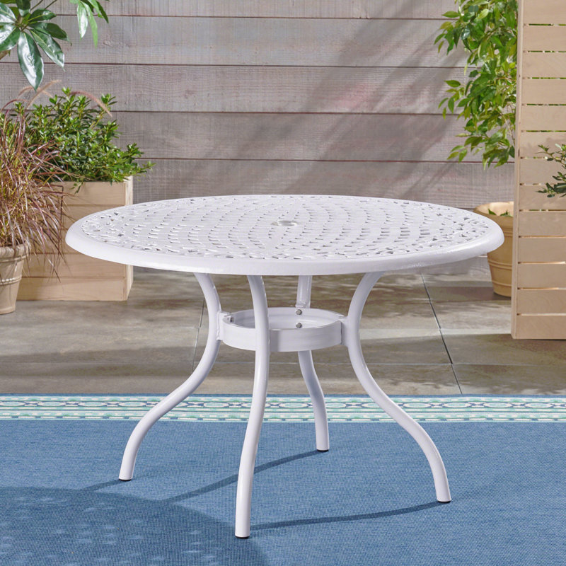 48in Round Table, White