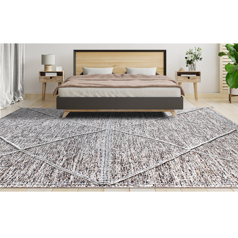 Moroccan Geometric Area Rug, Rectangle 9' x 12'