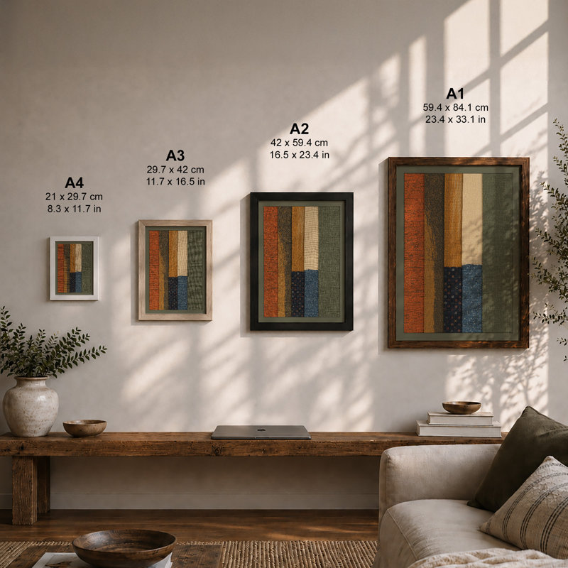 Textile Palette Minimalist - Print, Unframed, A3 - 42.0 x 29.7 cm