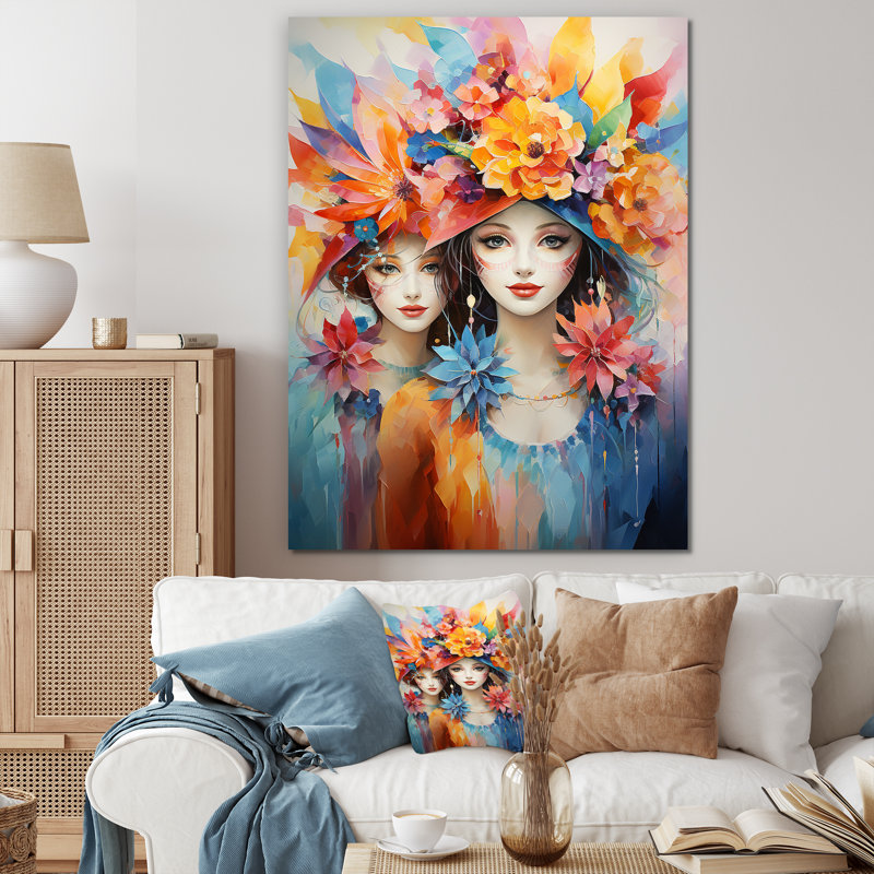 «Venice Carnival Woman Portrait», reproduction sur toile, Toile tendue, 20" H x 12" W