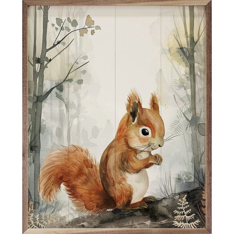 Woodland Animal Squirrel, 10" H x 8" W x 1.21" D