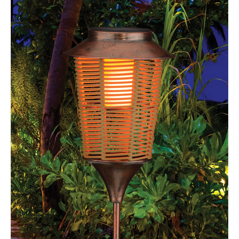 Lanterne solaire en osier