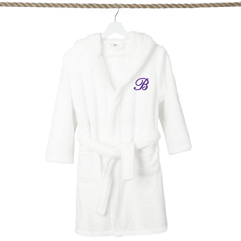 Peignoir à capuche double 100% polyester personnalisé, S, B