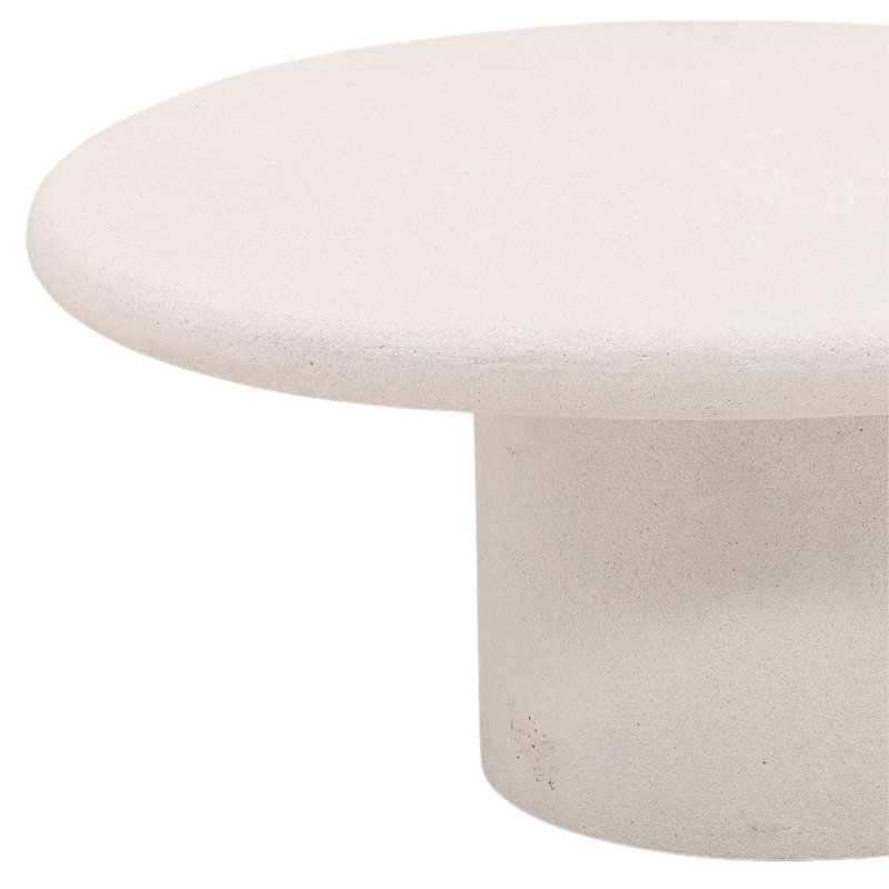 Trinna Concrete Terrazzo Coffee Table, White