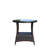 Brown Outdoor Coffee Table With Tempered Glass Surface - Pe & Iron, 21X21x21 Inches, Assembly Required For Patio And 21.3X21.3X21.3 Brown,
