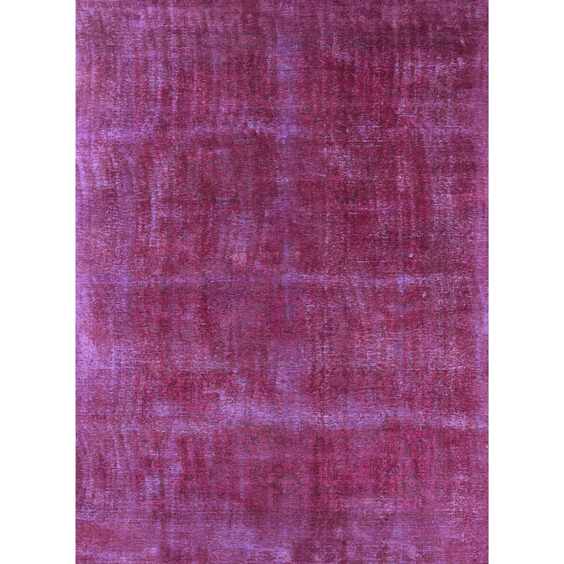 Tapis mauve à motif abstrait Runolfson, Runner 2' x 5'