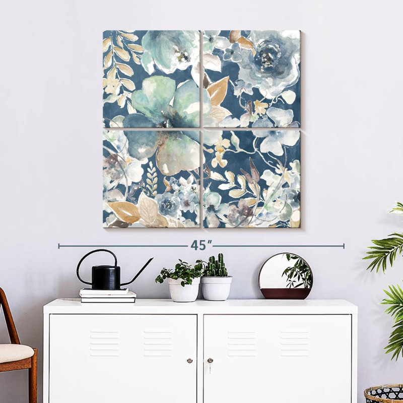 Harnek Indigo Beauty I, 32" H x 32" W