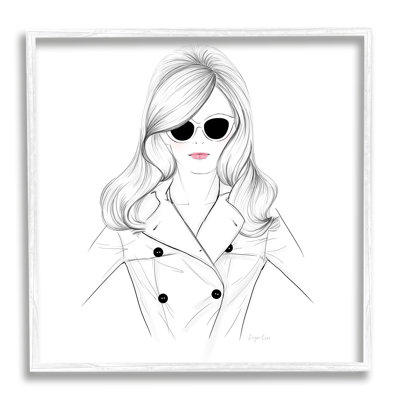 «Fashionable Woman Sun lunettes Glam» par Sally Swatland - reproduction de dessin
