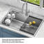 KRAUS Évier de cuisine encastré / encastré à simple cuve en acier inoxydable de calibre 18 encastré / encastrable 33 po Standart PRO KRAUS