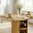 47"- 63" Extendable Round Oval Dining Table For 2-8 Person, 2-Tier Storage Kitchen Table With Dust-Proof Shelf, Oak-1828094343