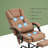 Massage Office Chair With Faux Leather Upholstery