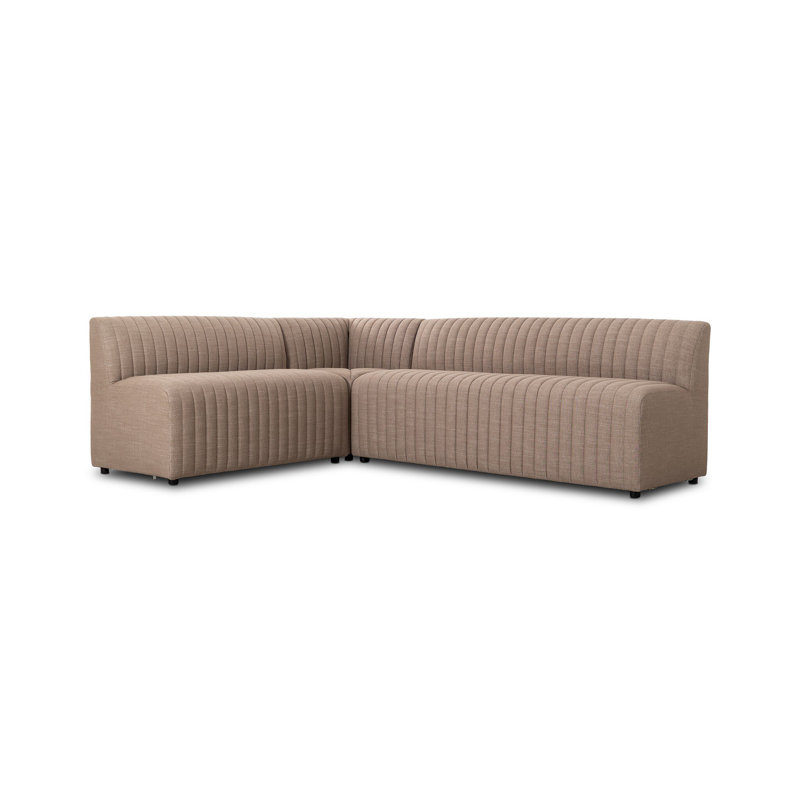 Canapé modulaire Brandt,  31.5" H x 91.5" W x 66.5" D, Polyester crème