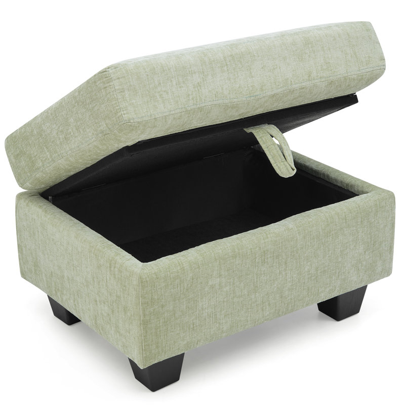 Multifunctional Cyan Recliners With Storage, Chenille Upholstery, Modern Design For Home