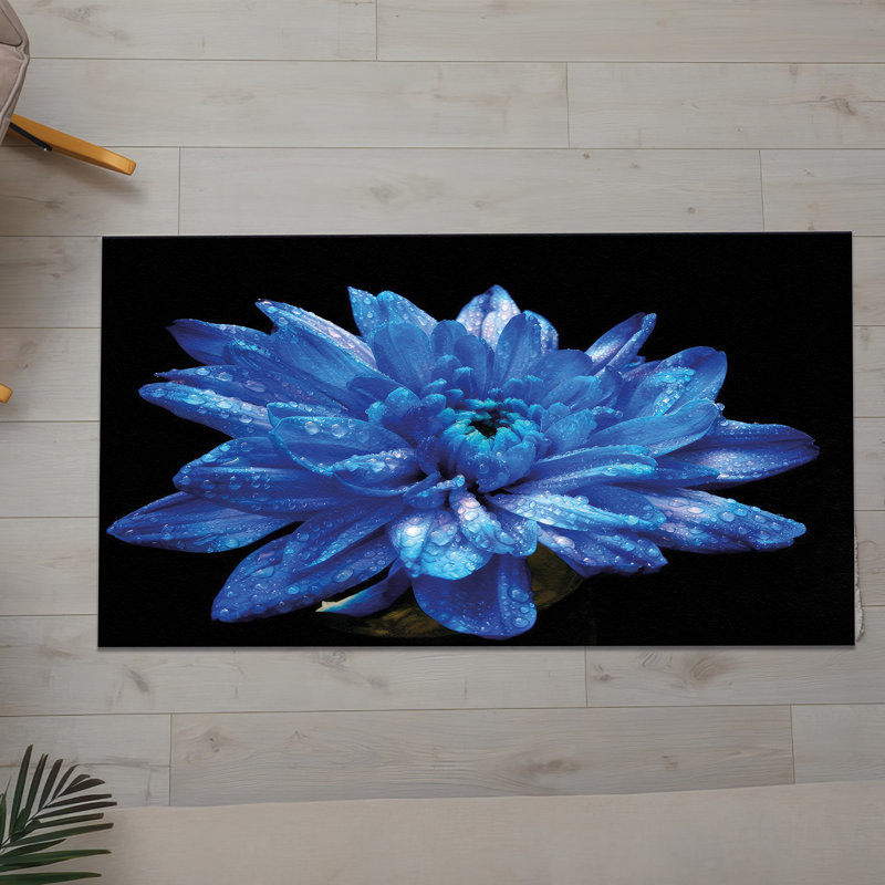 Chic Non-Woven Thin Printed Rug with Intricate Floral Motifs for Modern Indoor Spaces, Rectangle 3'3" x 4'11"