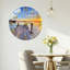 Horloge murale décorative en verre Sunset Dock-178398327
