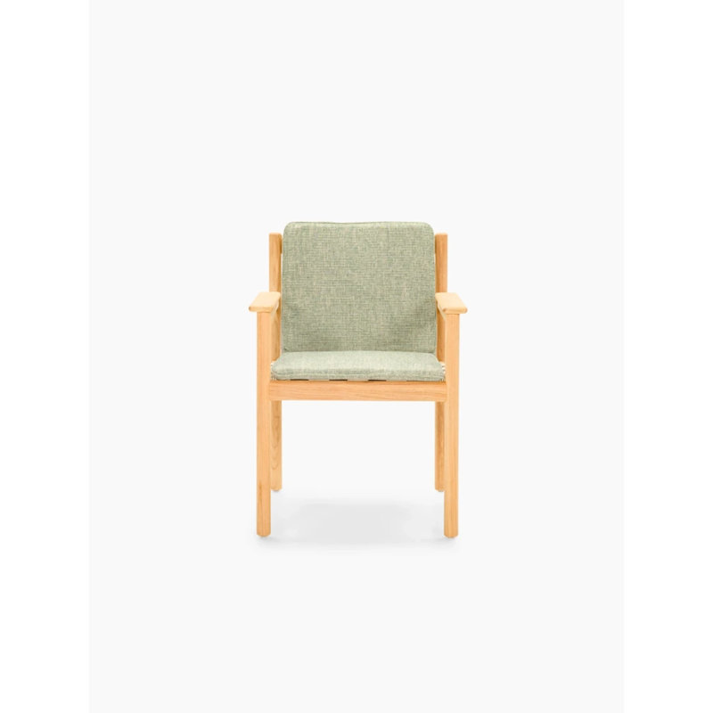 Oda Outdoor Teak Dining Armchair, Green