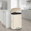 Poubelle à pédale en acier inoxydable Sandy, 50 litres, conception à fermeture lente, poubelle intérieure amovible, adaptée au recyclage des déchets de cuisine et de salle de bain-121459156