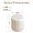 11.8In Small Round Faux Leather Upholstered Ottoman-117626318