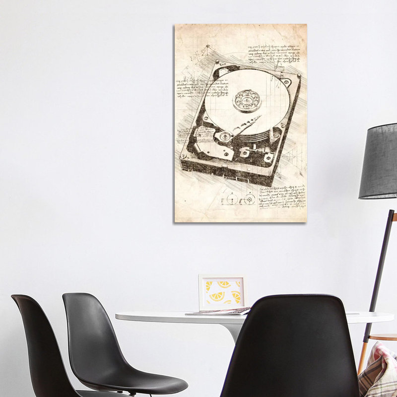 Hard Disk Drive by Cornel Vlad - Wrapped Canvas Gallery-Wrapped Canvas Giclée, 101.6 cm H x 66.04 cm W x 1.91 cm D