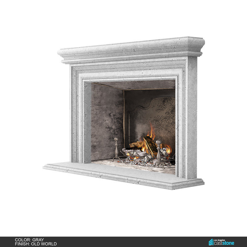 Palermo Fireplace Surround, Gray Old World