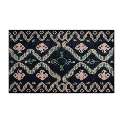 Machine Washable Gray Area Rug