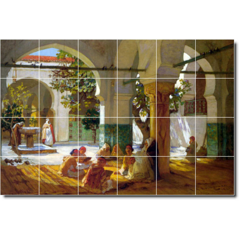 Carreau de peinture murale 40 po x 24 po 8 po x 8 po, Mythologie 01079