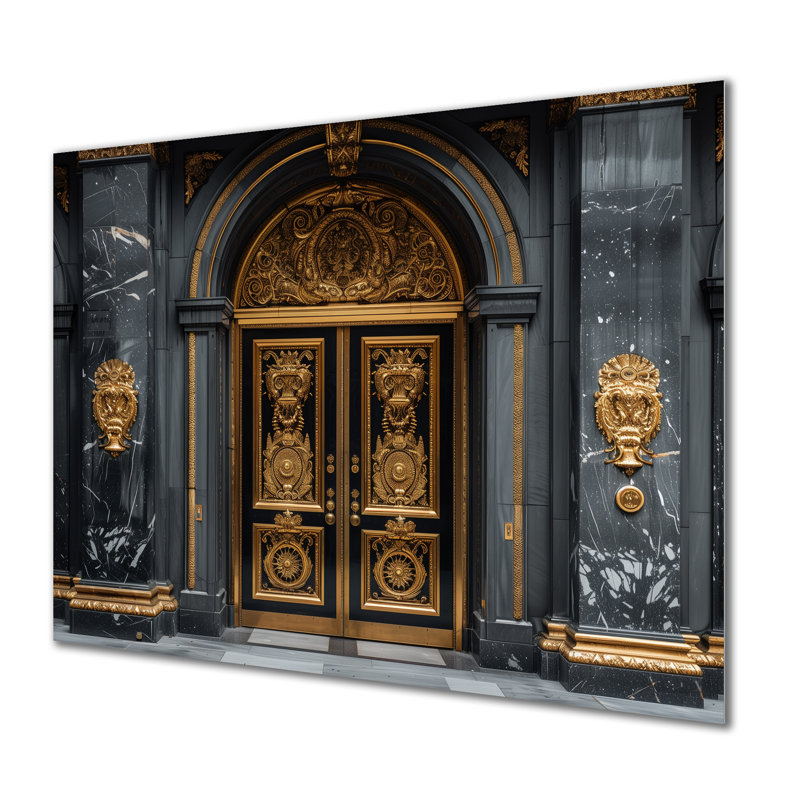 Portes dorées dorées II - Banks, art mural, H 34 po x l 44 po x P 1,5 po, Métal métal