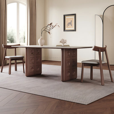 51.18"Rectangular Sintered Stone Tabletop Dining Table