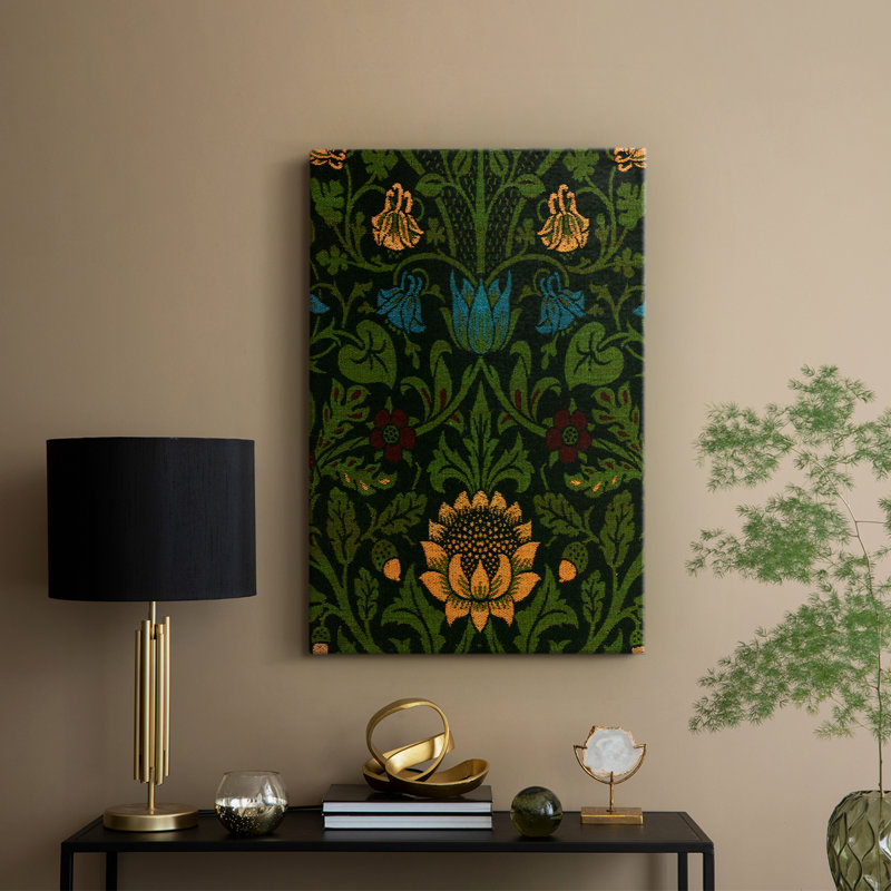Motif floral rétro avec motif floral - Cavas, 27" H x 18" W